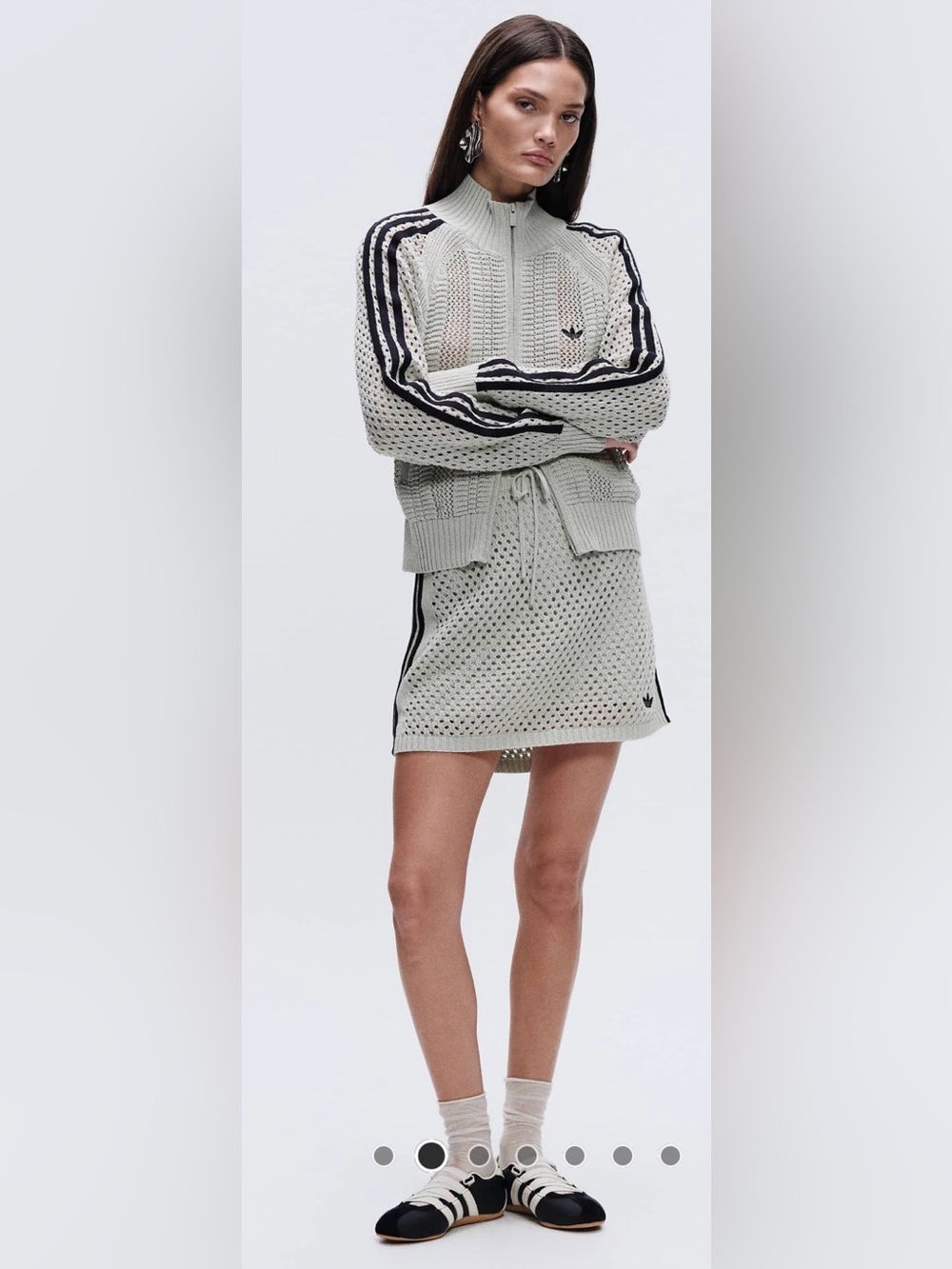 NWT adidas Originals × ASOS regular fit knit track jacket in sage green - Picture 5 of 6